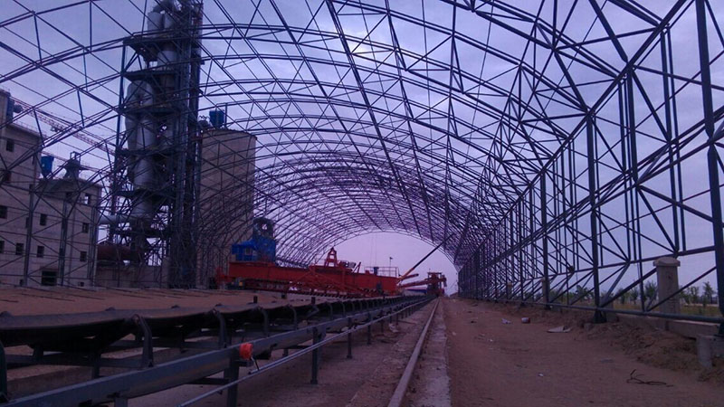 衢州煤棚网架安装